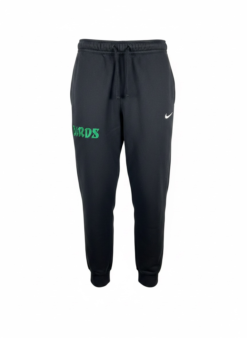 Black Retro Nike Joggers with Sewn-On BIRDS