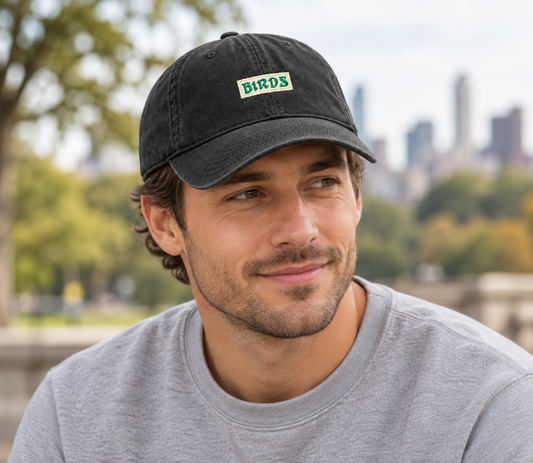 Richardson Black Embroidered BIRDS Dad Hat