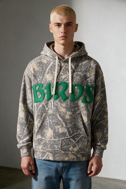 Realtree Camo Hoodie with Sewn-On BIRDS