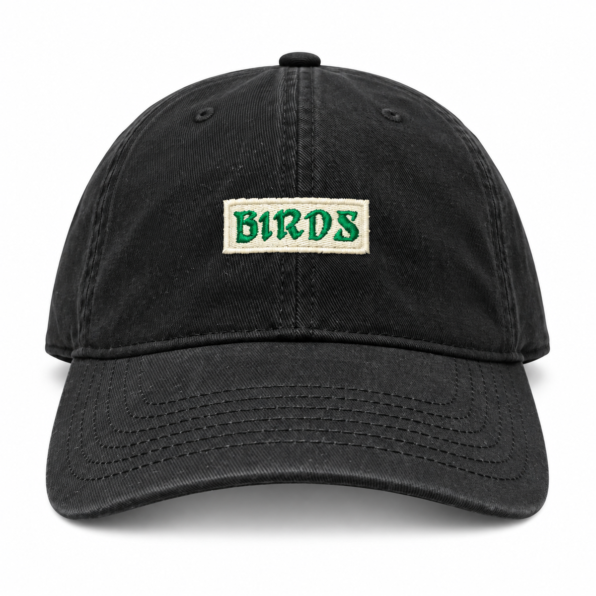 Richardson Black Embroidered BIRDS Dad Hat