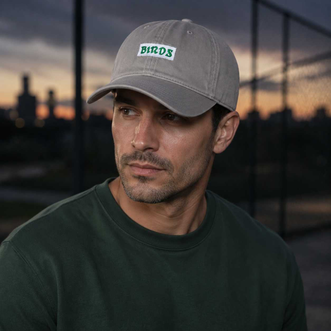 Richardson Grey Embroidered BIRDS Hat
