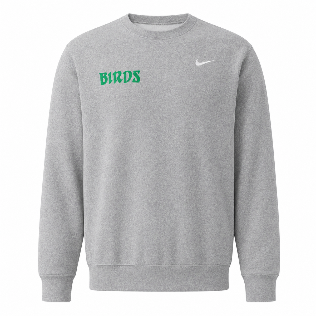 Grey Left Chest Nike® Crew with Sewn-On BIRDS