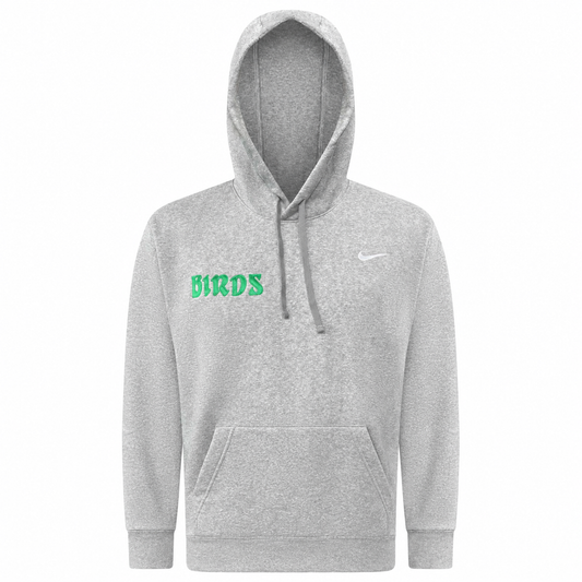 Grey Left Chest Nike® Hoodie with Sewn-On BIRDS