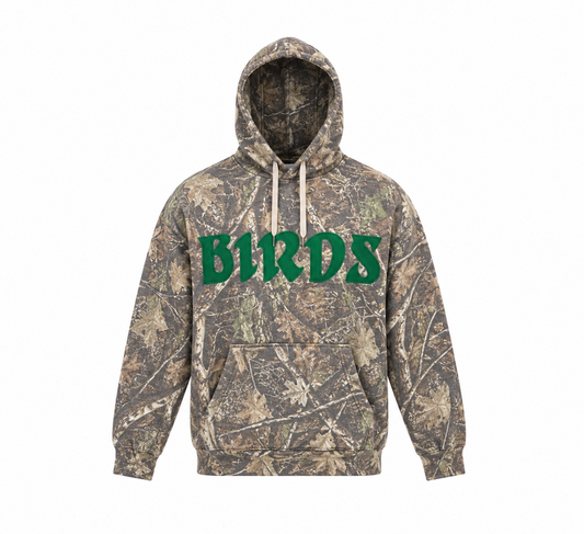 Realtree Camo Hoodie with Sewn-On BIRDS