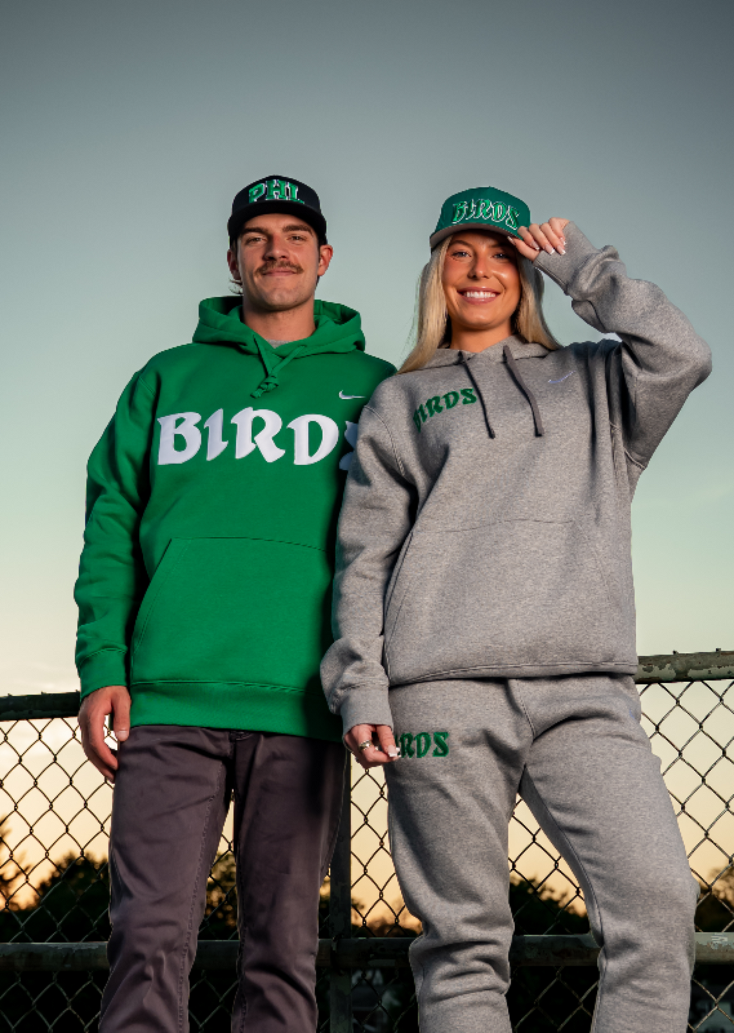 Kelly Green Retro Nike Hoodie with Sewn-On BIRDS – Birds Apparel